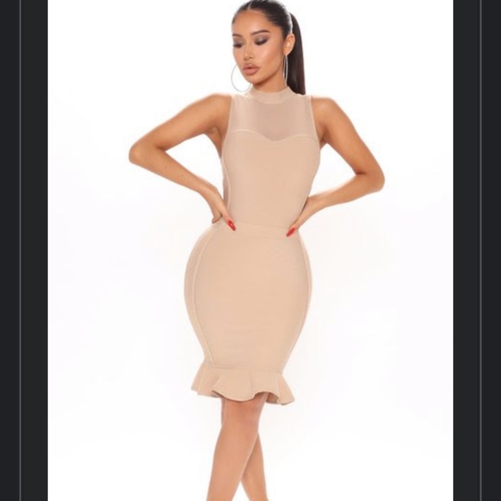 Brand new nude fashion nova dress!